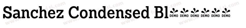 Sanchez Condensed Bl字体转换